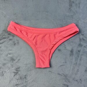 FAE Bikini Bottom Womens Large Pink Swimwear High Leg Cheeky Logo Swim Beachwear